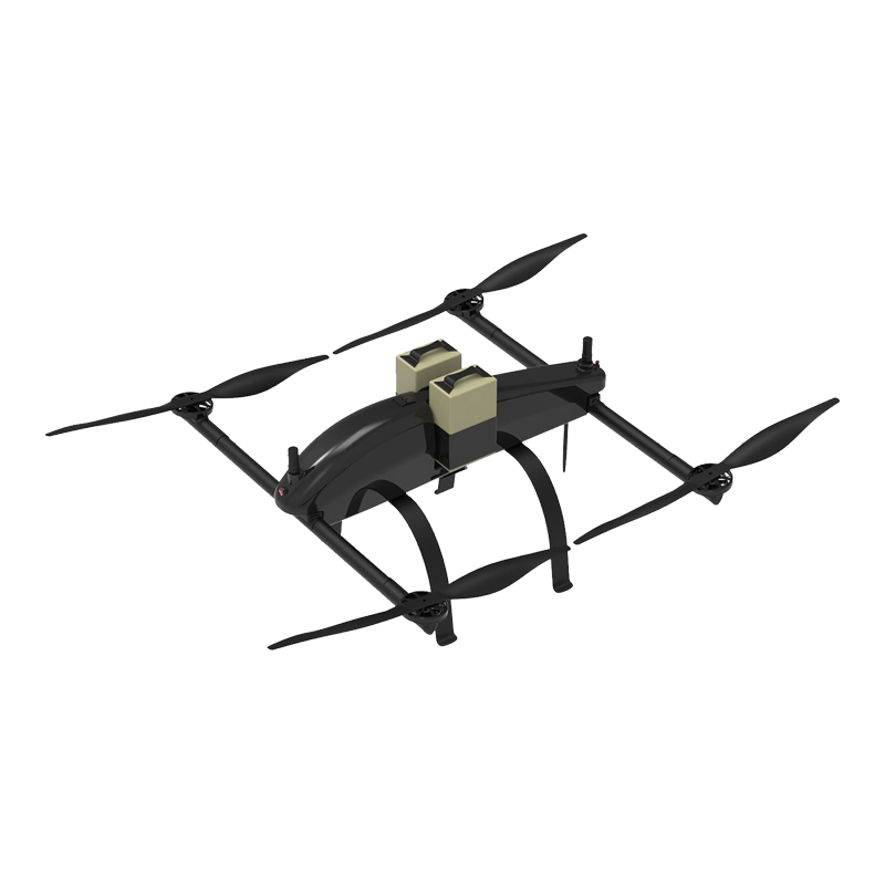 Carbon fiber drone frame closeup